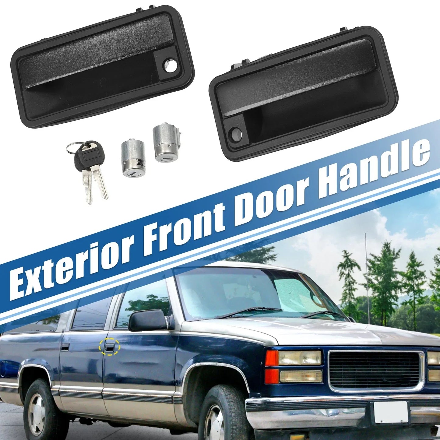 Exterior Door Handle Lock Cylinder w/ Keys for Chevrolet GMC (2000-2006)