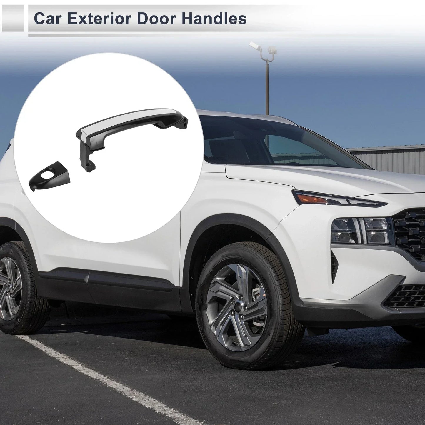 Front Left Car Exterior Door Handle for Hyundai Santa Fe (2007-2012)