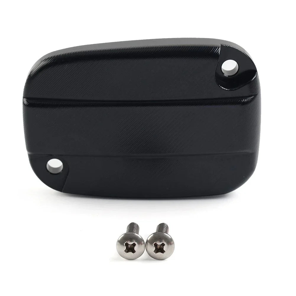 Black Brake Cylinder Reservoir Cover Cap for Harley Touring Road King Road Glide (2009-2023)
