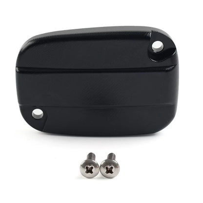 Black Brake Cylinder Reservoir Cover Cap for Harley Touring Road King Road Glide (2009-2023)