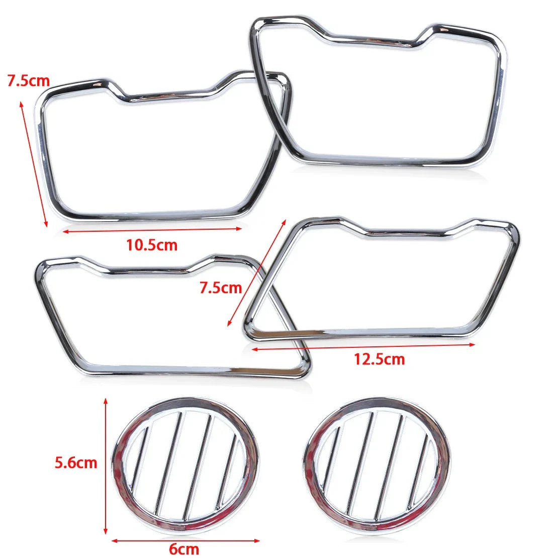 6 x Ventilation Grille Cover Chrome Frame Trim for Kia Sportage (2010-2016)