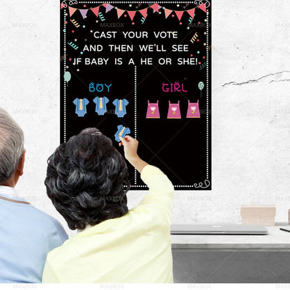 Baby Shower Gender Reveal Voting Board Decoration - Boy or Girl