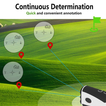 1200 Yards Laser Range Finder 7X Magnification for Golf - USB Charge