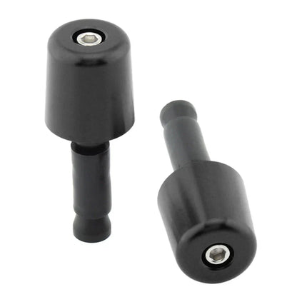 1.5" Black Handlebar Grips & End Caps for Universal Motorcycle