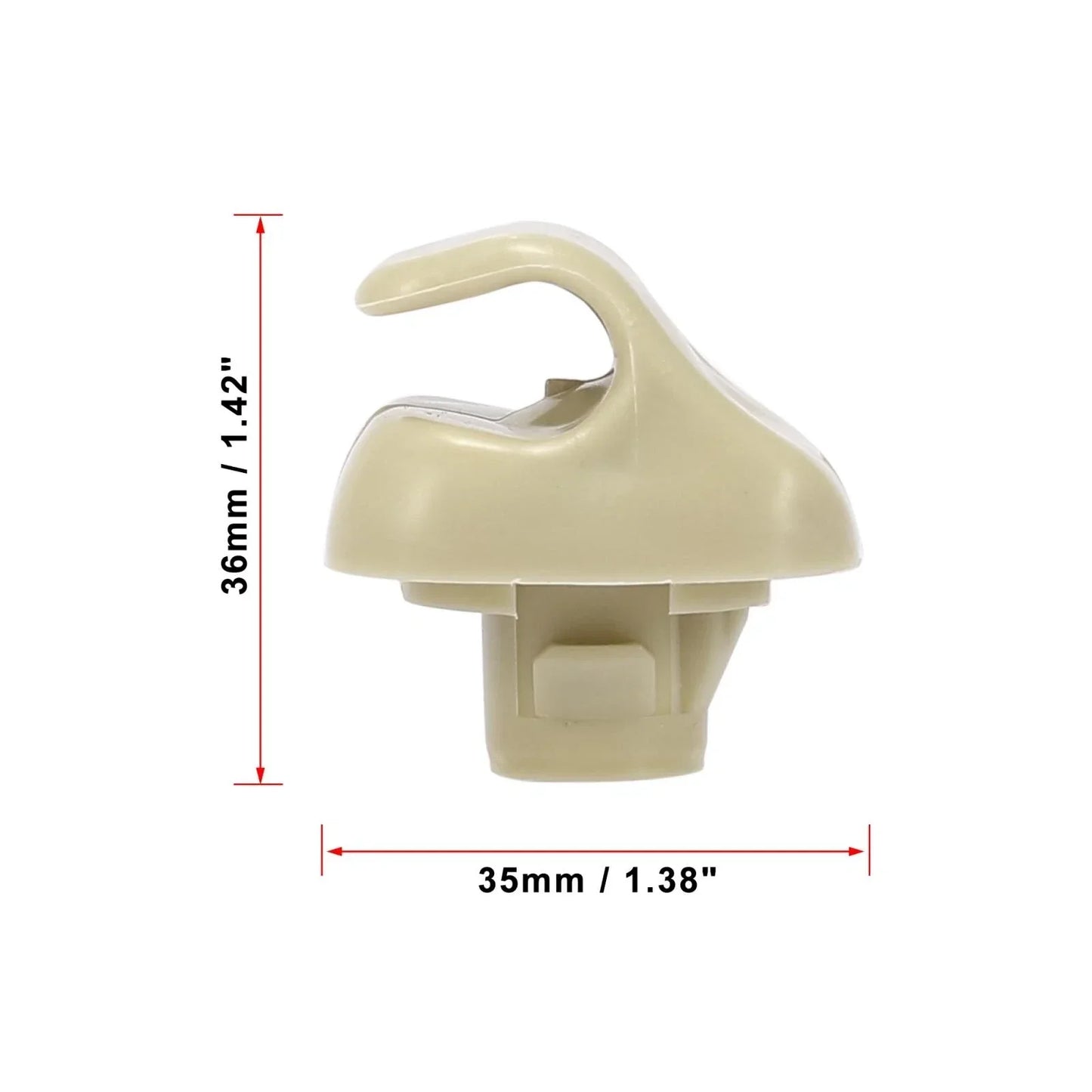 Beige Car Sun Visor Hook Clip Retainer for Honda Civic (1996-2008)