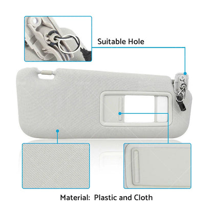 Gray Sun Visor Pair for Mazda CX-9 (2010-2015)