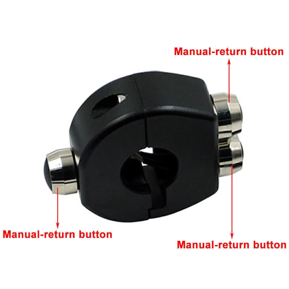 Black 7/8" 22MM Motorcycle Handlebar Switch Momentary Button