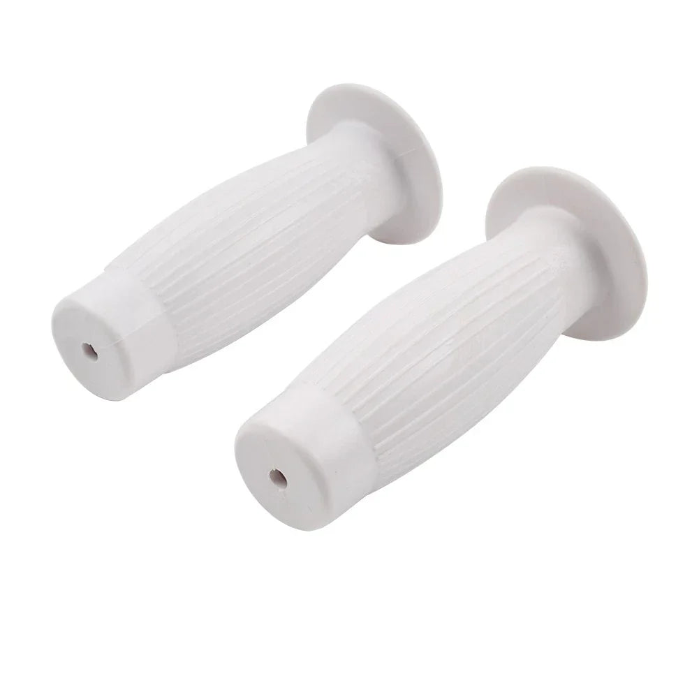 Universal 7/8" Easy-Hold Hand Grips for Vintage Motorcycle Handlebars White