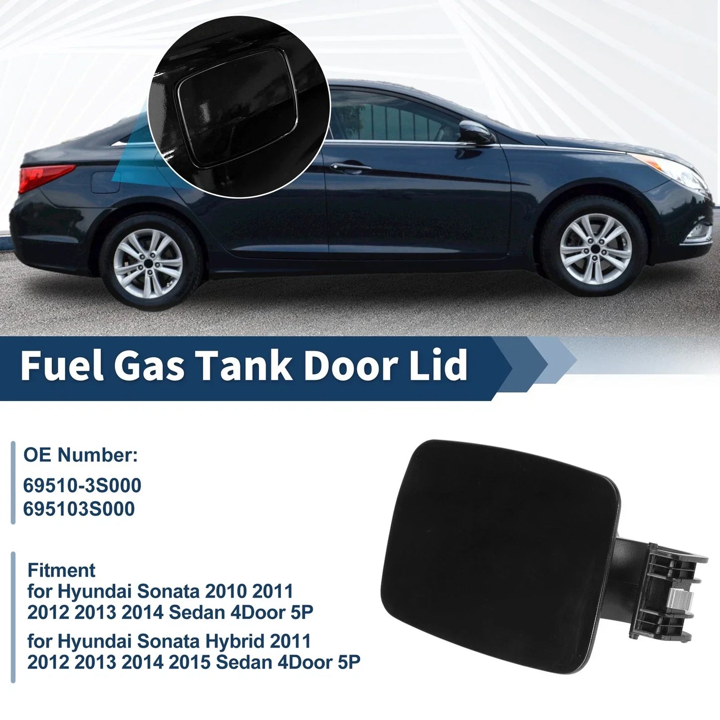 Fuel Tank Door for Hyundai Sonata 2010-2014 Gas Filler Door