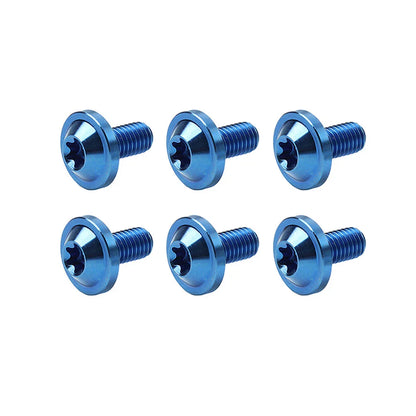 6pcs Blue M6x25mm Torx Head Screws for Bike Motor