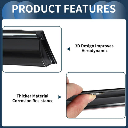 Window Deflectors for Honda Civic Sedan 2012 (2012) - Side Window Vent Visors Black
