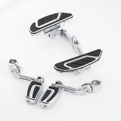 Long Angled Floorboards & Footpegs for Harley Touring (1993 - 2025)
