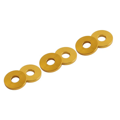 6 x Gold Saddlebag Crash Bar Decorative Spacer Rings for Harley Softail