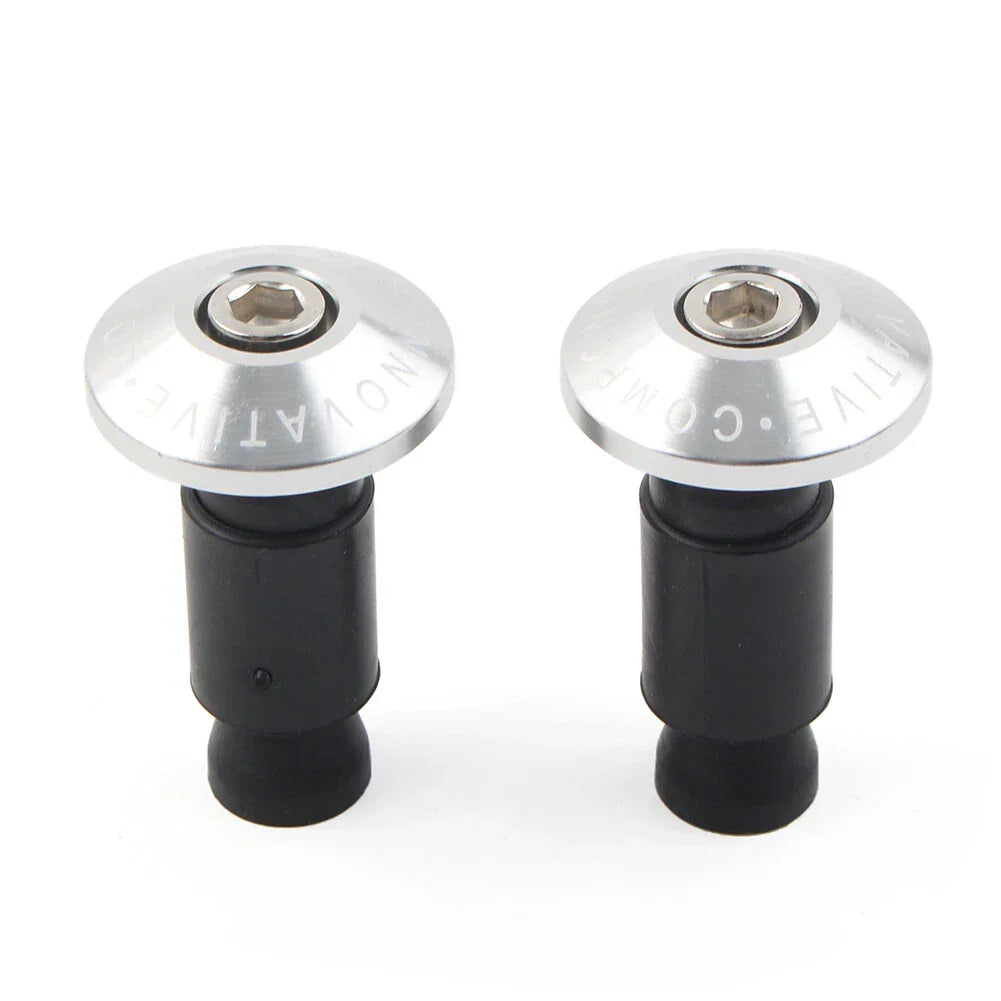 7/8" Handlebar End Weights Grips Cap Plugs for Dirt Bike Motor Silver