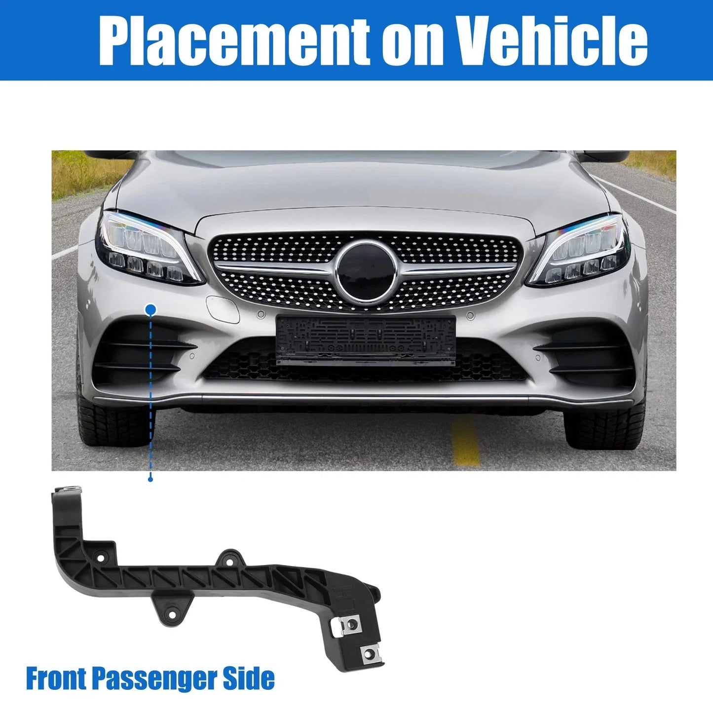 Front Left Upper Bumper Cover Support Bracket for Mercedes-Benz GLE350 (2016-2023)