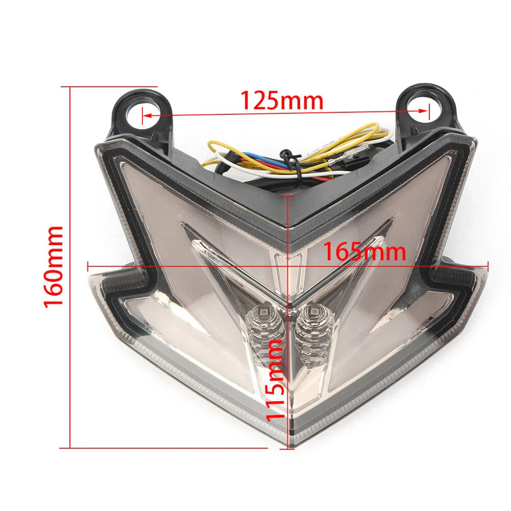 New Rear Taillight w/Turn Signal for Kawasaki Z125 PRO Z800 (2013-2018)