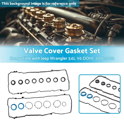 Valve Cover Gasket Set for Jeep Wrangler 3.6L V6 (2016-2022)