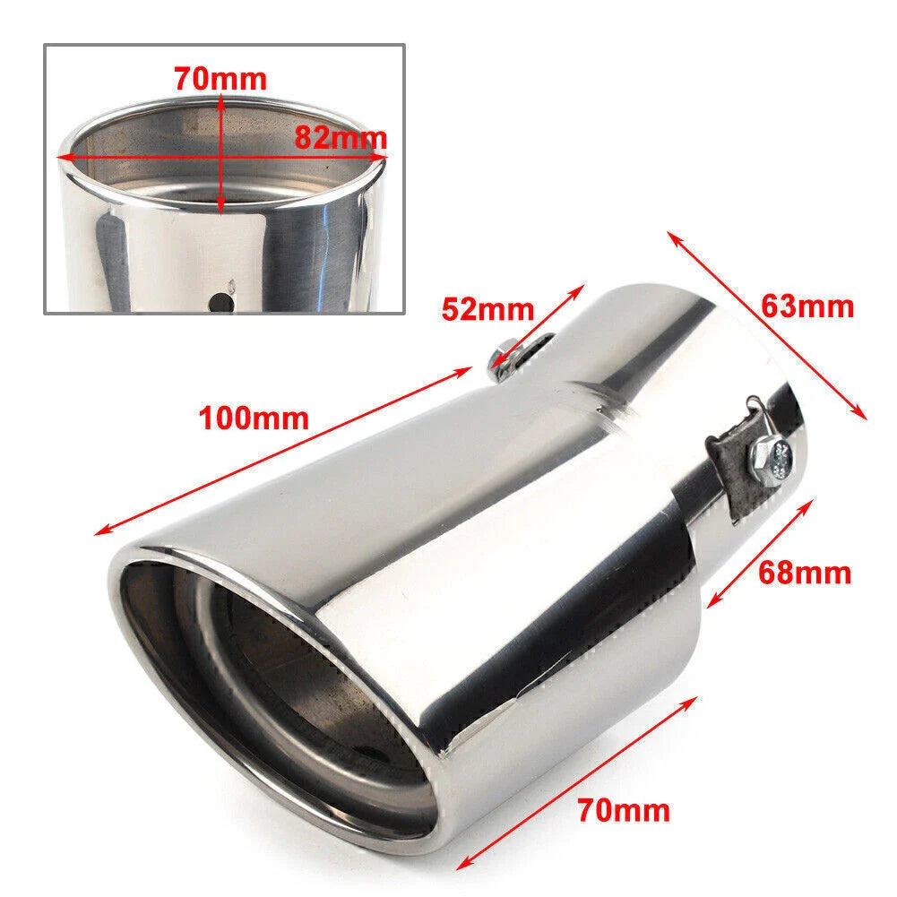 Stainless Steel Rear Bent Exhaust Pipe Tail Muffler Tip for Car Accessories