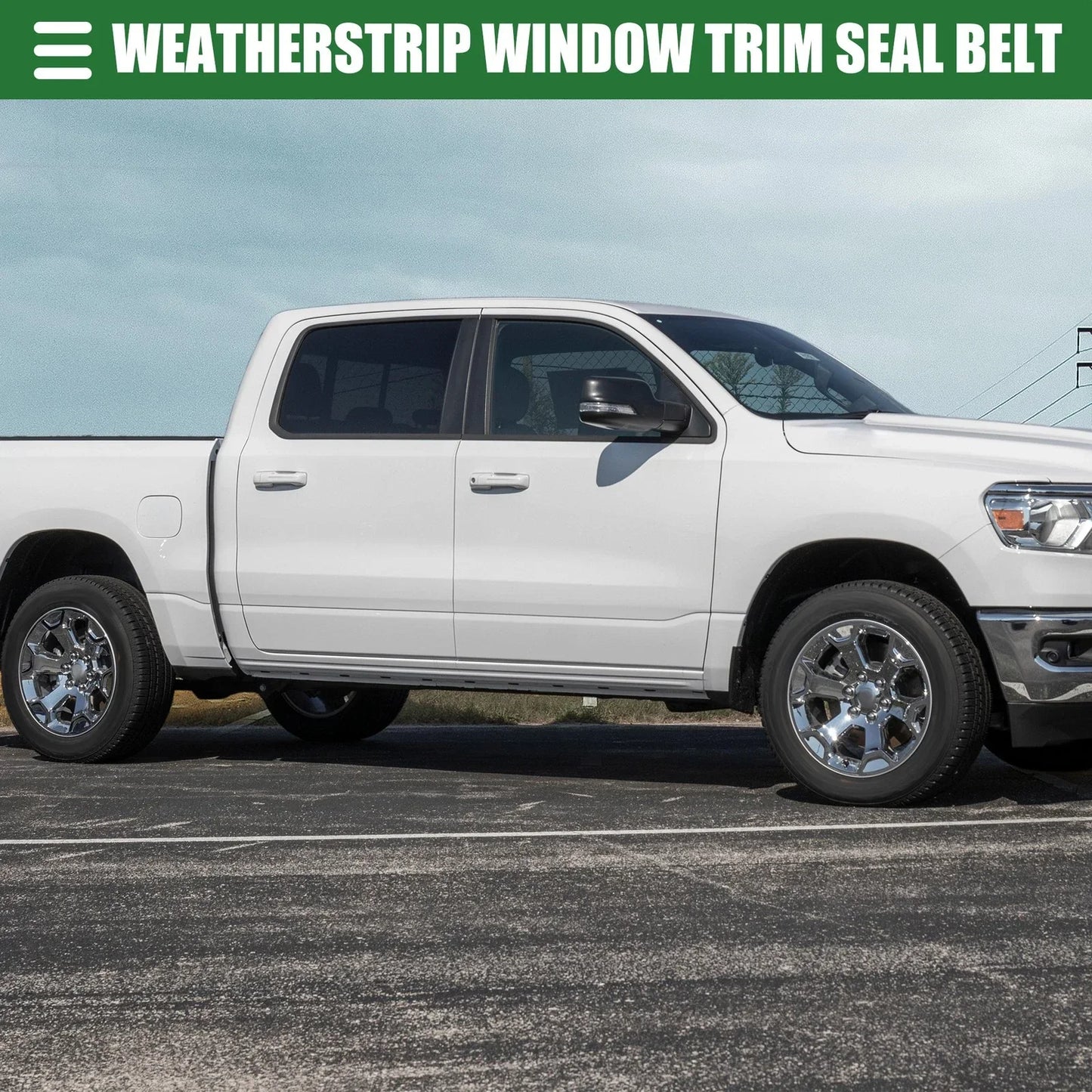 Front Right Door Window Belt Weatherstrip for Dodge Ram 1500 (2009-2010)