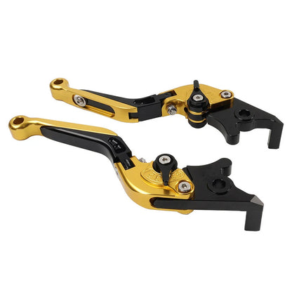 CNC Gold Extendable Brake Clutch Levers for Kawasaki ZX636R ZX6RR (2005-2006)