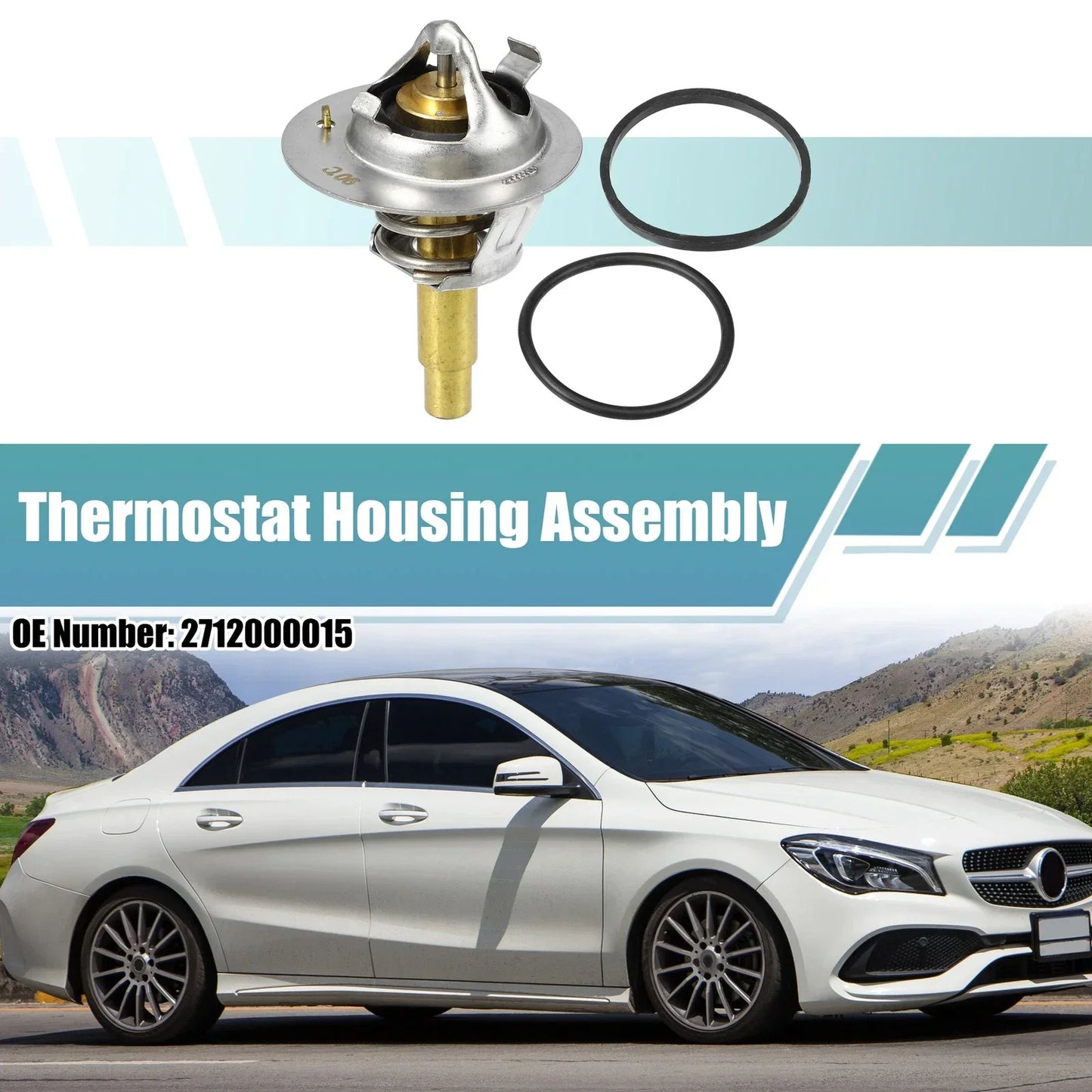 Engine Coolant Thermostat for Mercedes-Benz C230 1.8L (2003-2005)