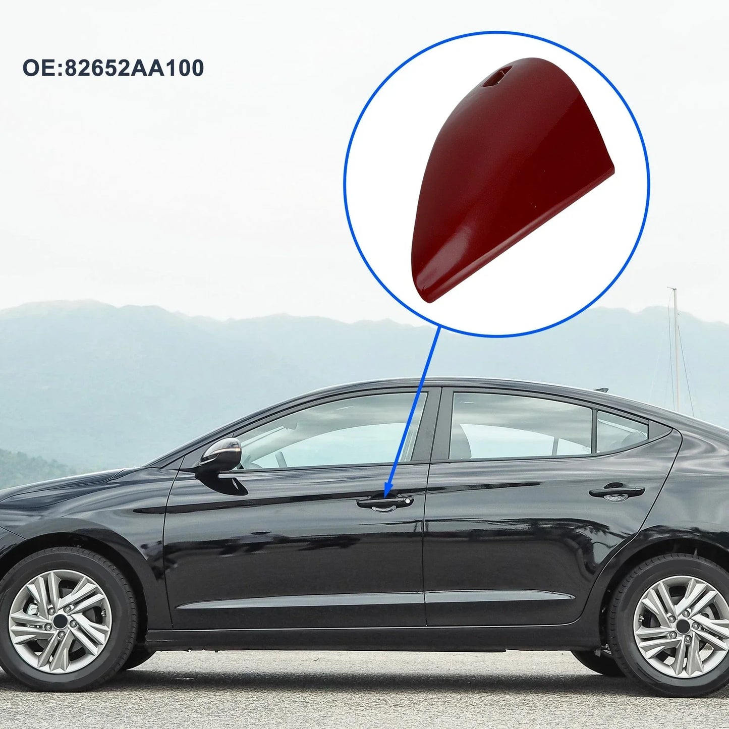 Front Left Door Handle Cover for Hyundai Elantra MK7 (2020-2023) Red