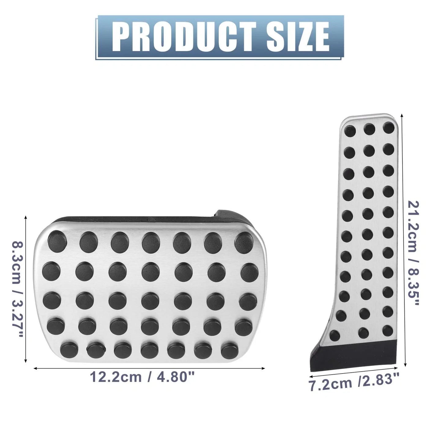 2 x Gas Brake Pedal Pads Covers for Mercedes-Benz C E S GLC GLK SLK Class