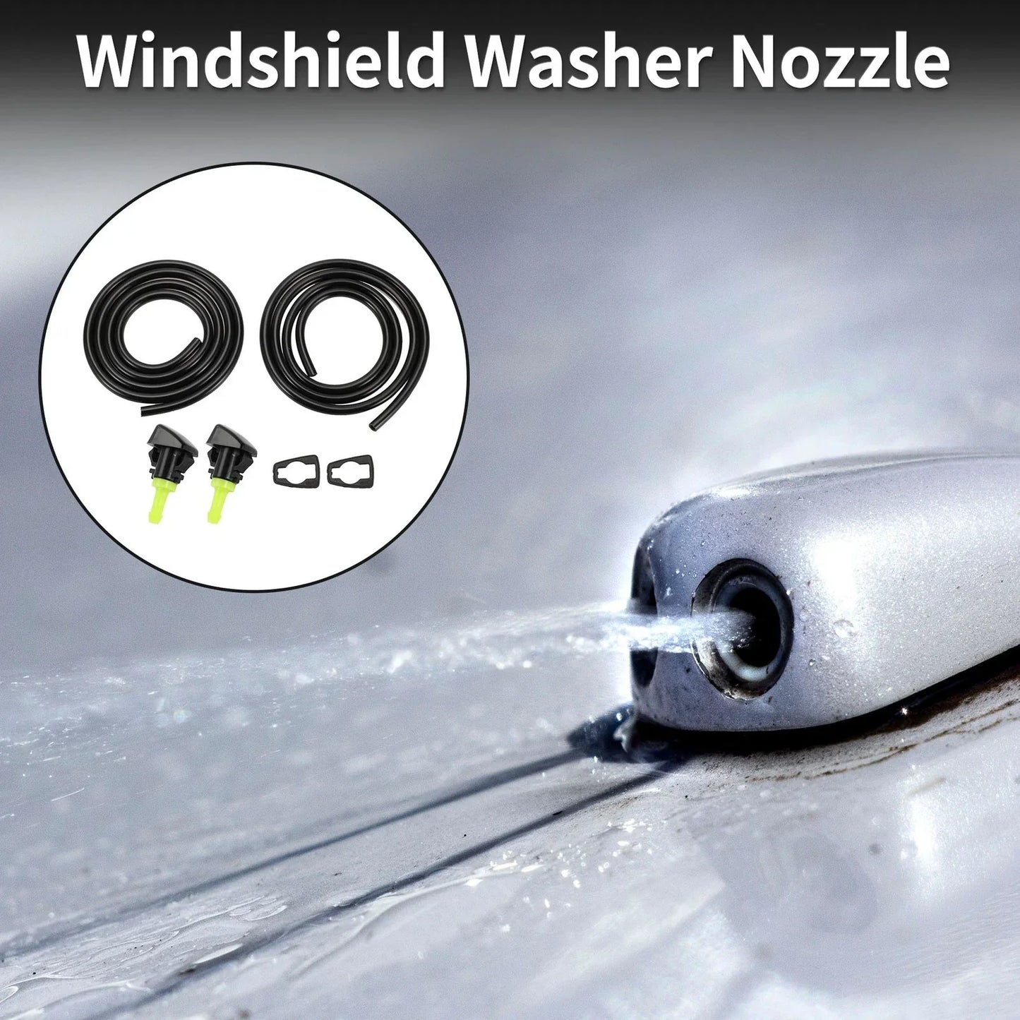 Windshield Washer Nozzle & Gasket, Fluid Hose for Dodge (2001-2006)