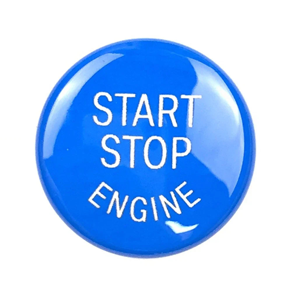 Blue Engine Start Stop Button Cover for BMW E Chassis 1 3 5 X1 X3 X5 X6