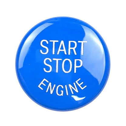 Blue Engine Start Stop Button Cover for BMW E Chassis 1 3 5 X1 X3 X5 X6