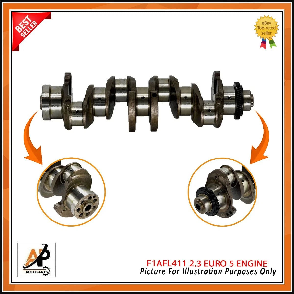 Crankshaft Without Gear Replacement for Mitsubishi Daily 2.3D (Euro5 2006–2012)