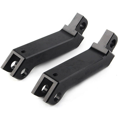 Black Cut Male Mount Foot Peg Extensions for Harley Sportster Softail Road King (2004-2023)