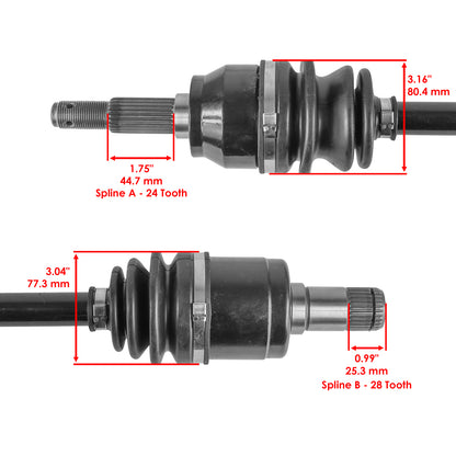 Caltric Rear Left CV Axle Replacement for John Deere RSX850 (2006–2018)