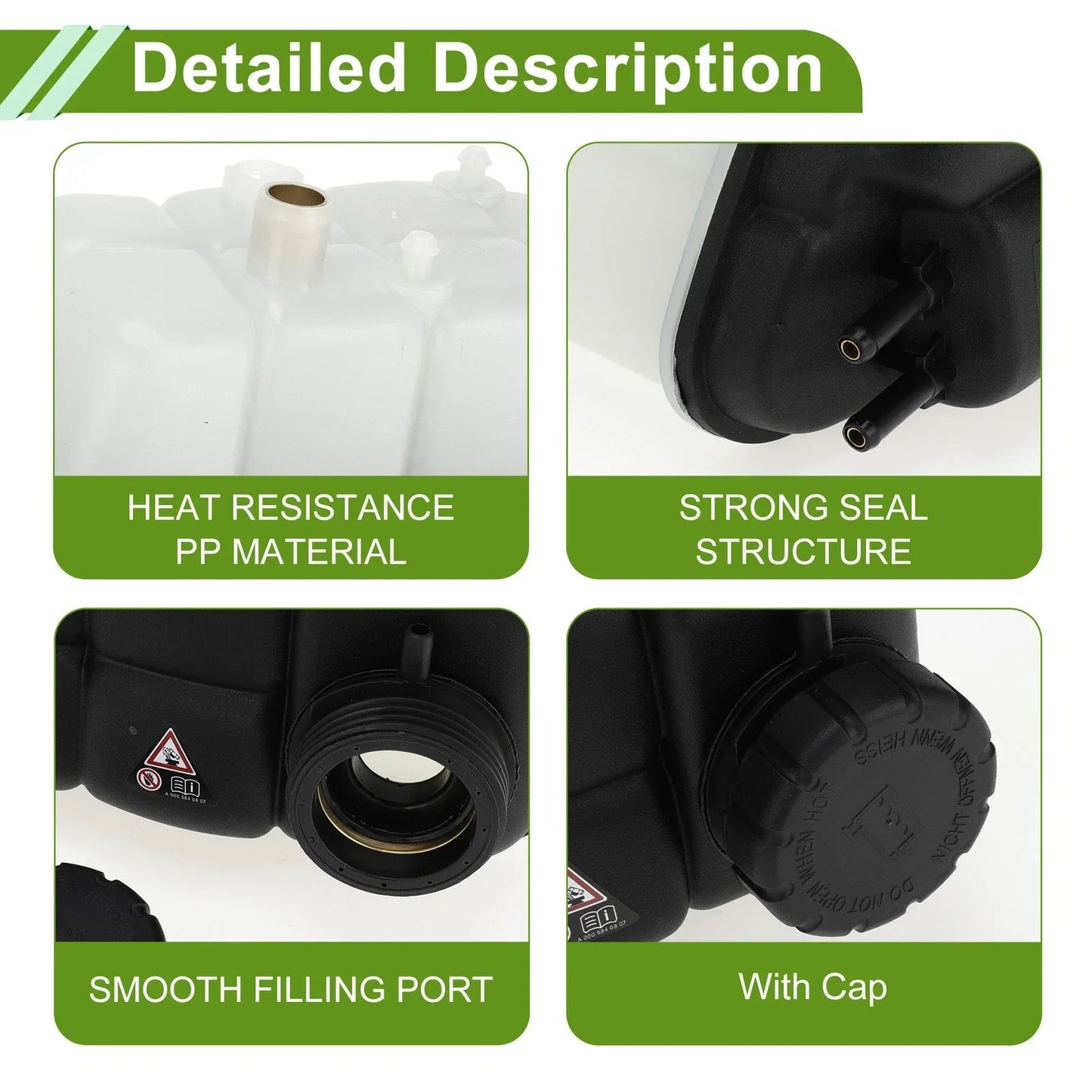 Coolant Expansion Overflow Tank for Mercedes CL500 CL55 AMG (2000-2006)