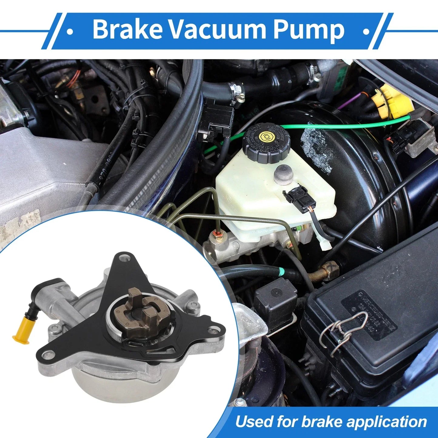 Brake Vacuum Pump for Fiat 500 2012-2019 (2 x No.68120415AA, 68328357AA)