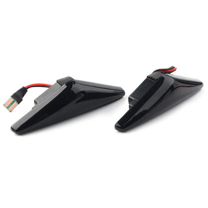 Dynamic Flow Black Marker Side Turn Signal LED Amber Lights for Ford Focus (1998-2004)