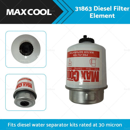 3.6" Fuel Filter Element 30 Micron for 31863 Fuel Water Separator