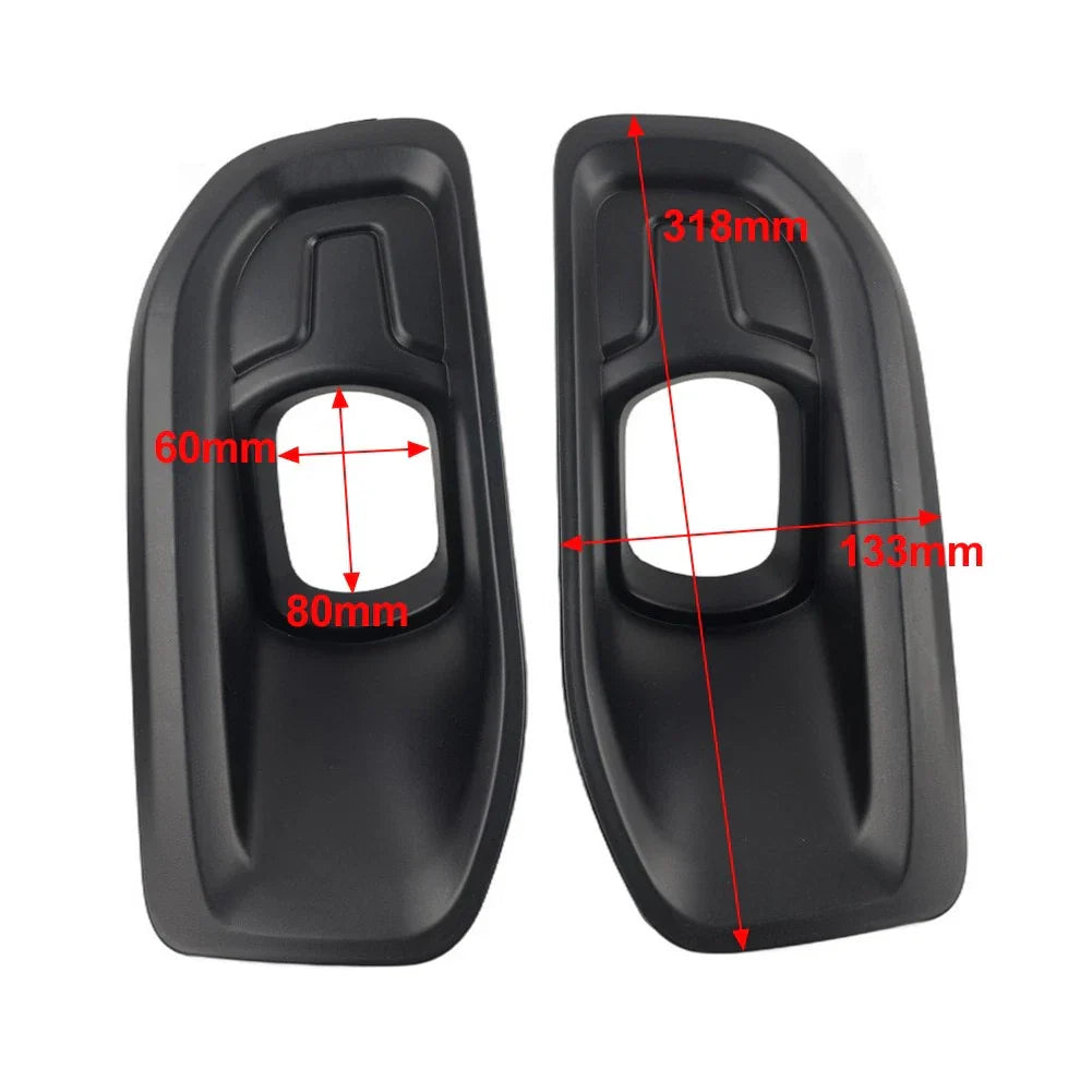 Fog Light Bezel Covers for Dodge Ram (2019-2024) - Black ()