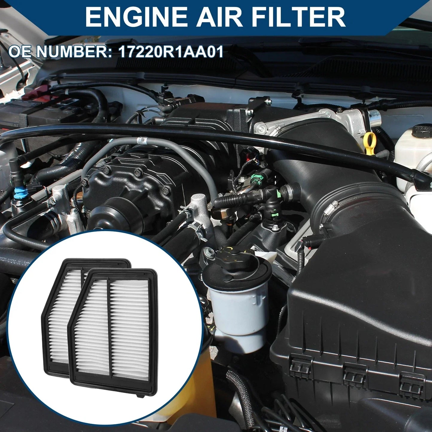 Car Engine Air Filter for Honda Civic 1.8L (2012-2015) - 2 x Filters