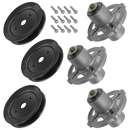 Deck Spindle Assembly with Pulleys for Snapper RZT2552 ZT2752 (52 in) (2011–2018)