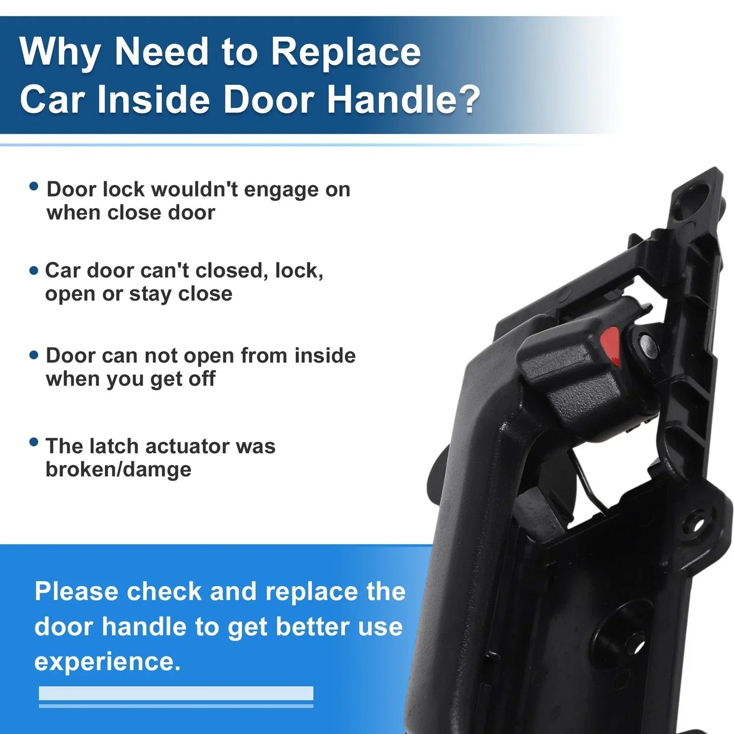 Front Passenger Side Interior Door Handle for Hyundai Veracruz (2007-2012)