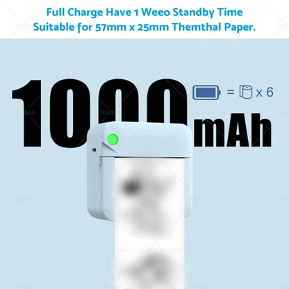 Wireless Mini Photo Printer - Bluetooth Pocket Thermal Inkless Printer