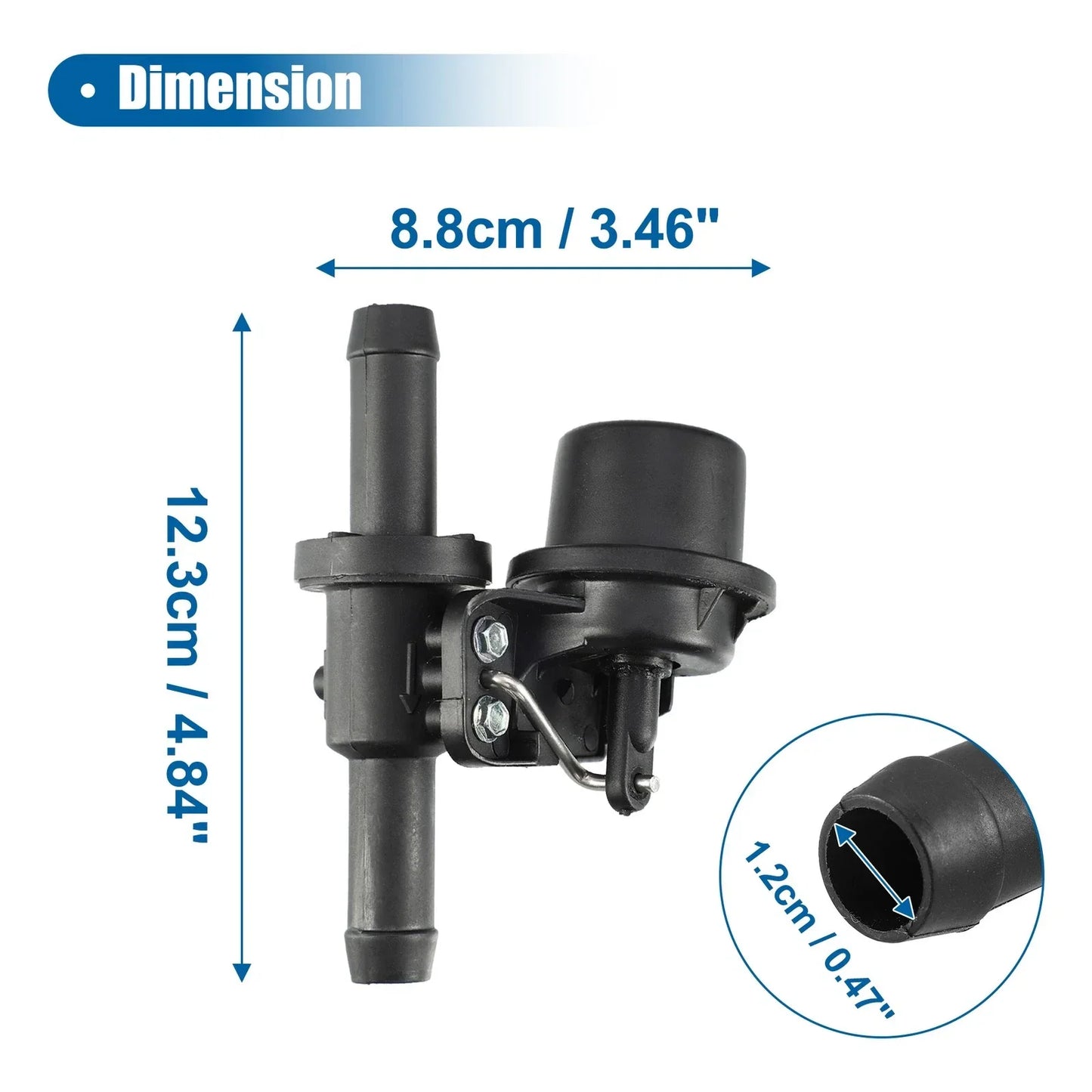 Radiator Water Valve for Dodge Van 1500 B2500 (2000-2003) - Plastic Metal Black