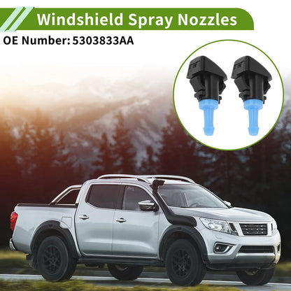 Windshield Washer Nozzle & Hose Connector for Ram (2013-2023) - 1 Set