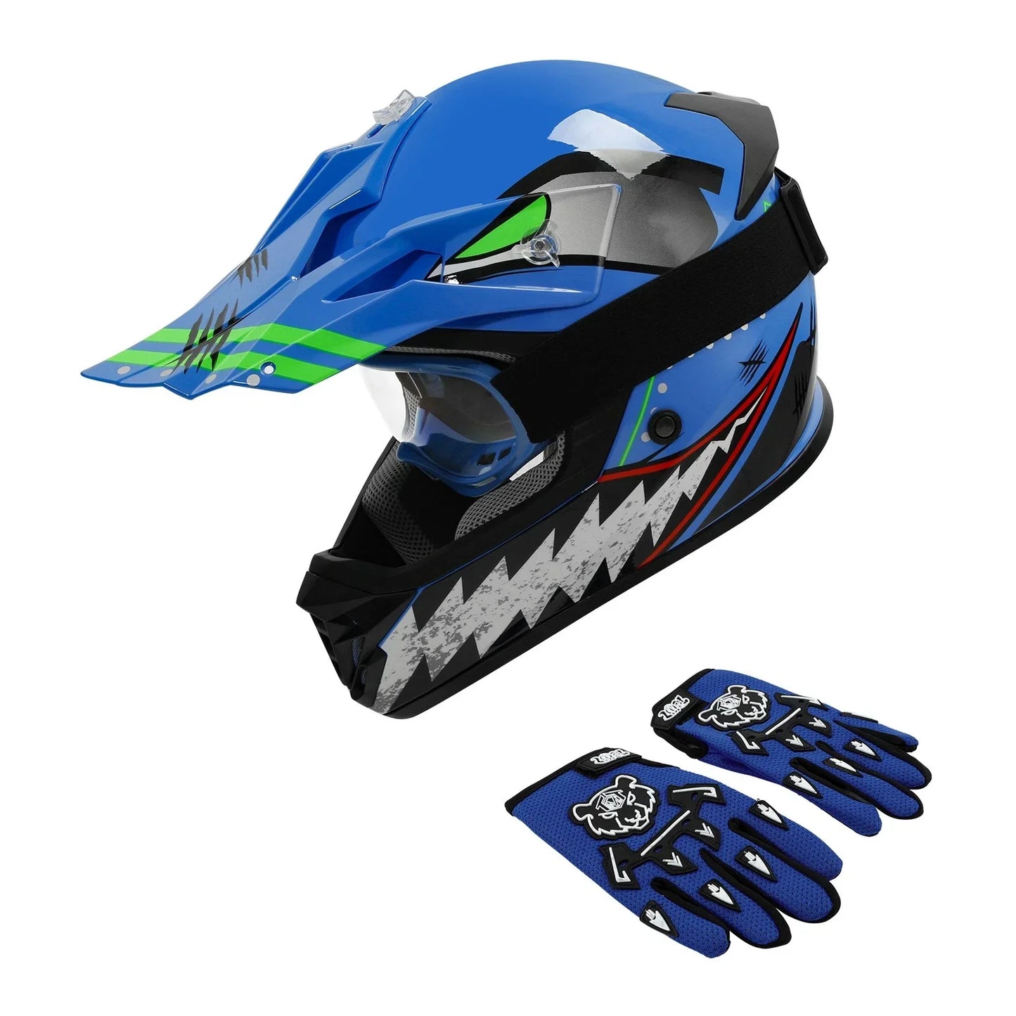 Youth Full Face Helmet DOT for Kids Street Dirt Bike Off-Road ATV UTV