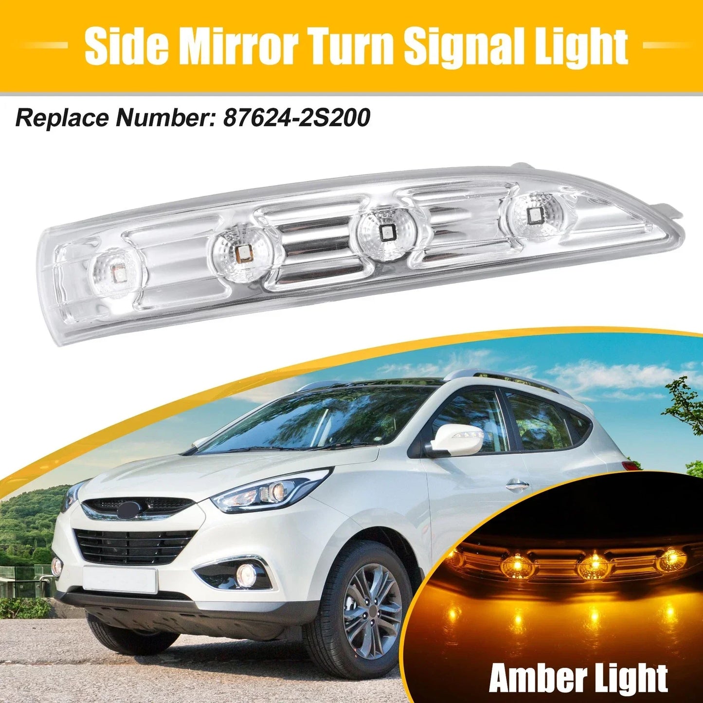 Right Side Mirror LED Turn Signal Light for Hyundai Tucson (2010-2011)