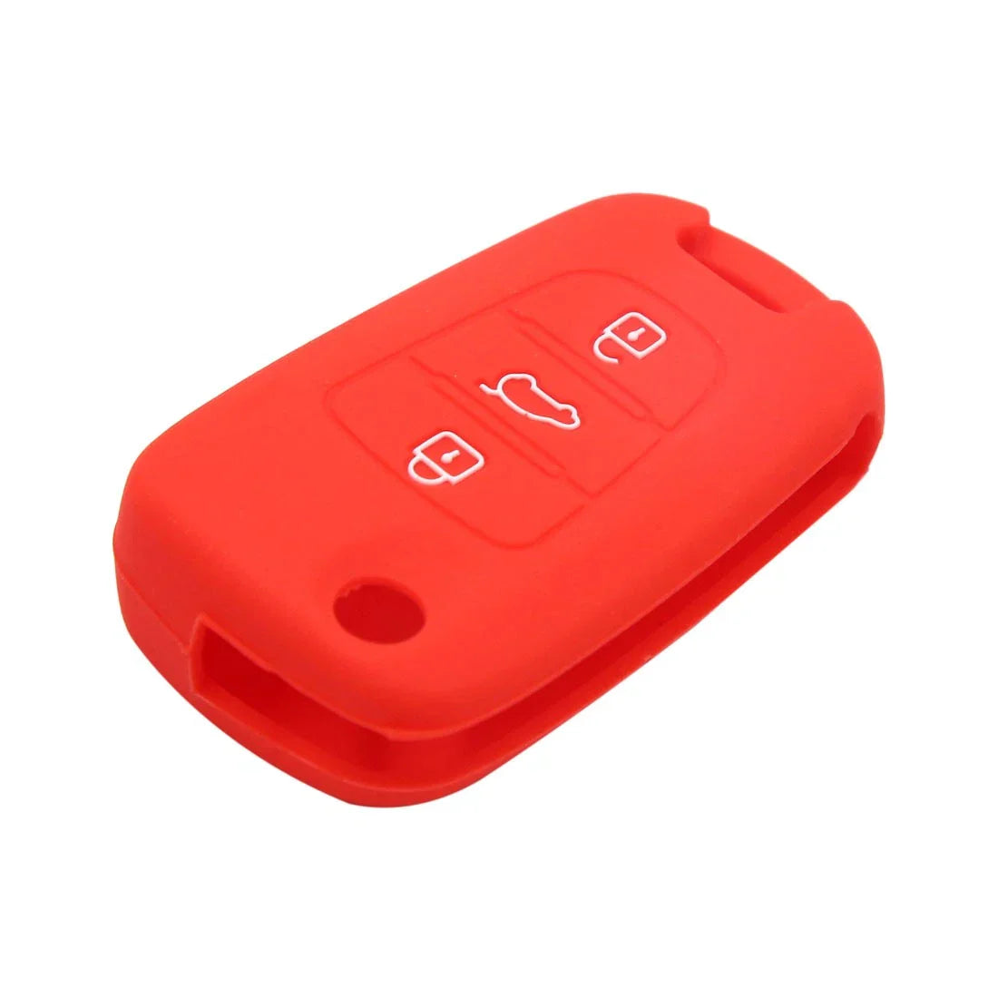 Red Silicone 3 x Button Car Remote Key Cover for Hyundai I30 (2010-2016)