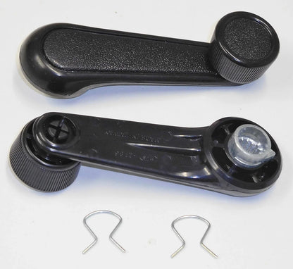 Black Window Winder Handles (2) for Hilux YN63 (1985-1989)