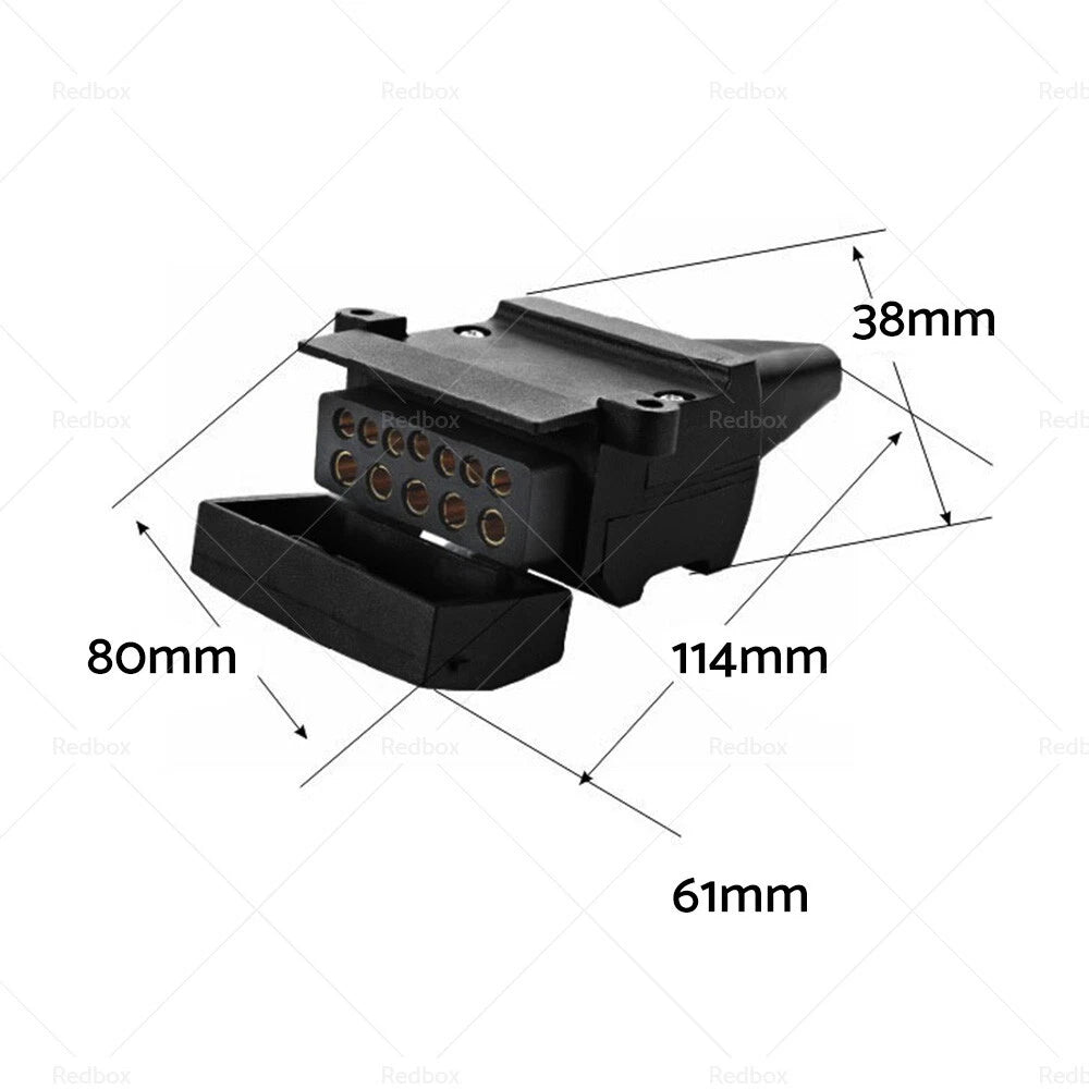 12 Pin Plug & Socket Connectors for Trailer Camper Caravan 4WD