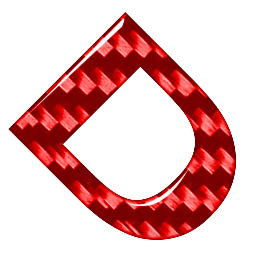 D Carbon Red D Decals Stickers for Car Badge Emblem Alphabet Letter